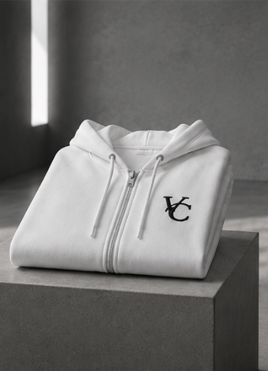 VC Zip Hoodie – Vit